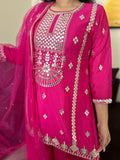 Royal Purple Embroidered Sharara Suit