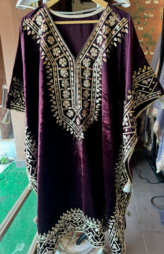 Velvet Majesty with Exquisite Gotta Patti Details