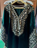 Velvet Majesty with Exquisite Gotta Patti Details Green