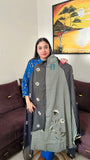 Stylish Black Cotton Suit with Patchwork & Lace Dupatta