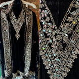 Timeless Grace in Crushed Velvet with Mirror & Dori Detailing