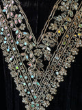Timeless Grace in Crushed Velvet with Mirror & Dori Detailing