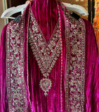 Timeless Grace in Crushed Velvet with Mirror & Dori Detailing