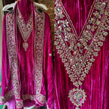 Timeless Grace in Crushed Velvet with Mirror & Dori Detailing