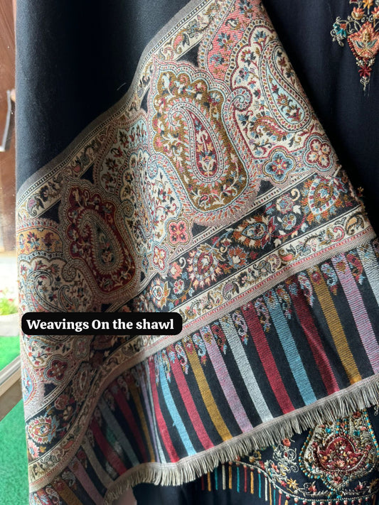 Pashmina Perfection: Pakistani Prints with Handwork Detailing