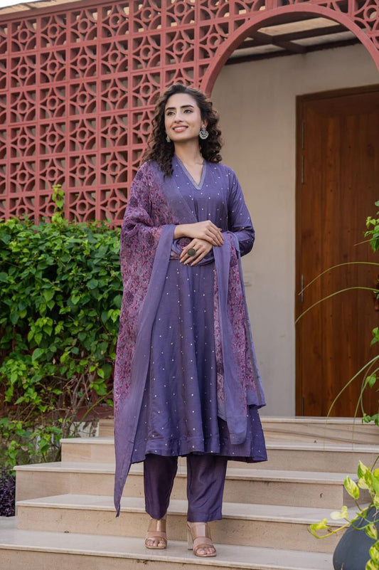 Dola Silk Anarkali Suit Set