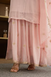 Graceful Chiffon suit with stylish neck design