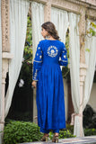 Royal Blue Silk Kurti with Exquisite Embroidery