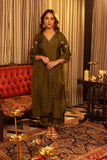 Luxurious Russian Silk Kurta Set with Coordinated Pant and Dupatta