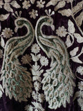 Graceful Elegance with Zari Embroidery & Velvet Accents