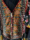 Soft Satin Elegance with Ikkat Print & Handwork Details