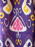 Soft Satin Elegance with Ikkat Print & Handwork Details
