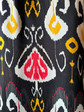 Soft Satin Elegance with Ikkat Print & Handwork Details