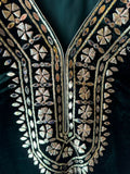 Velvet Majesty with Exquisite Gotta Patti Details Green