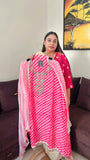 Graceful Georgette Suit with Intricate Neck Detailing and Contrast Dupatta