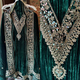 Timeless Grace in Crushed Velvet with Mirror & Dori Detailing