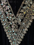 Timeless Grace in Crushed Velvet with Mirror & Dori Detailing
