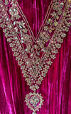 Timeless Grace in Crushed Velvet with Mirror & Dori Detailing