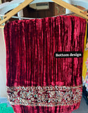 Timeless Grace in Crushed Velvet with Mirror & Dori Detailing