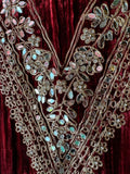 Timeless Grace in Crushed Velvet with Mirror & Dori Detailing