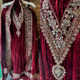 Timeless Grace in Crushed Velvet with Mirror & Dori Detailing