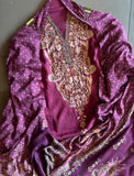 Pashmina Perfection: Pakistani Prints with Handwork Detailing (pink)