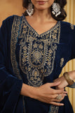 Regal Velvet Suit with Moti, Sequin & Embroidery Work