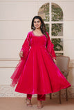 Elegant Floral Embroidered Suit