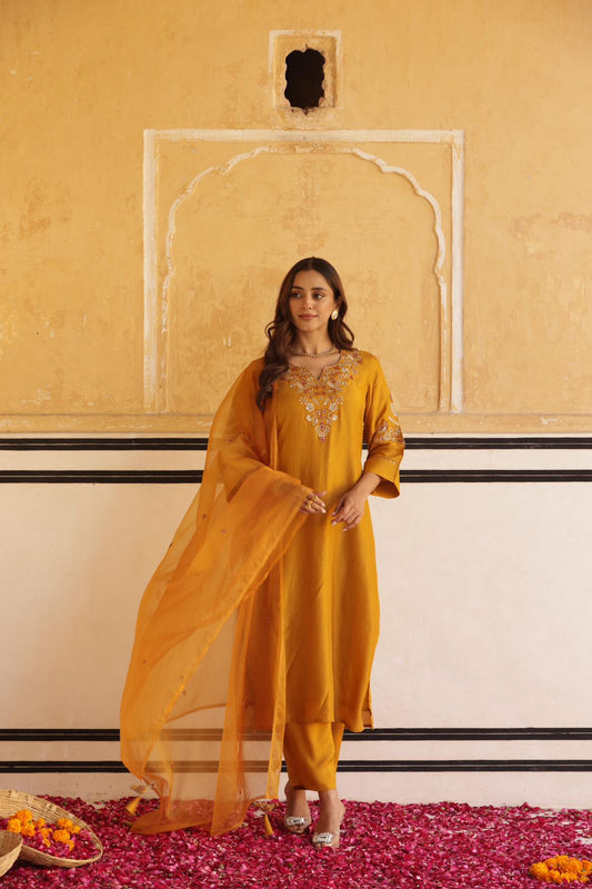 Russian Silk Anarkali Suit Set