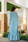 Graceful Chiffon suit with stylish neck design