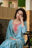 Graceful Chiffon suit with stylish neck design