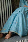 Graceful Chiffon suit with stylish neck design