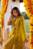 Graceful Crush Tissue Kurta with Organza Dupatta and Plain Bottom